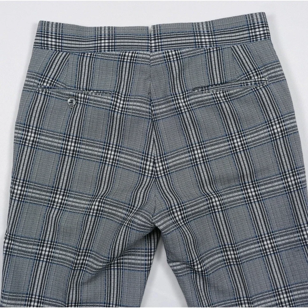 VTG 1970s Plaid 2 Pc Suit 38R 33 x33 Flare Leg Retro Griffon Allens USA Made